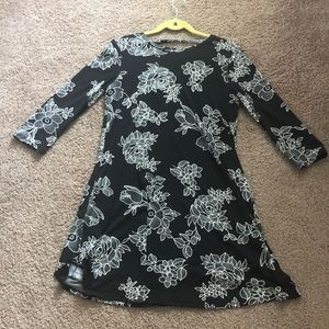 Black floral dress
